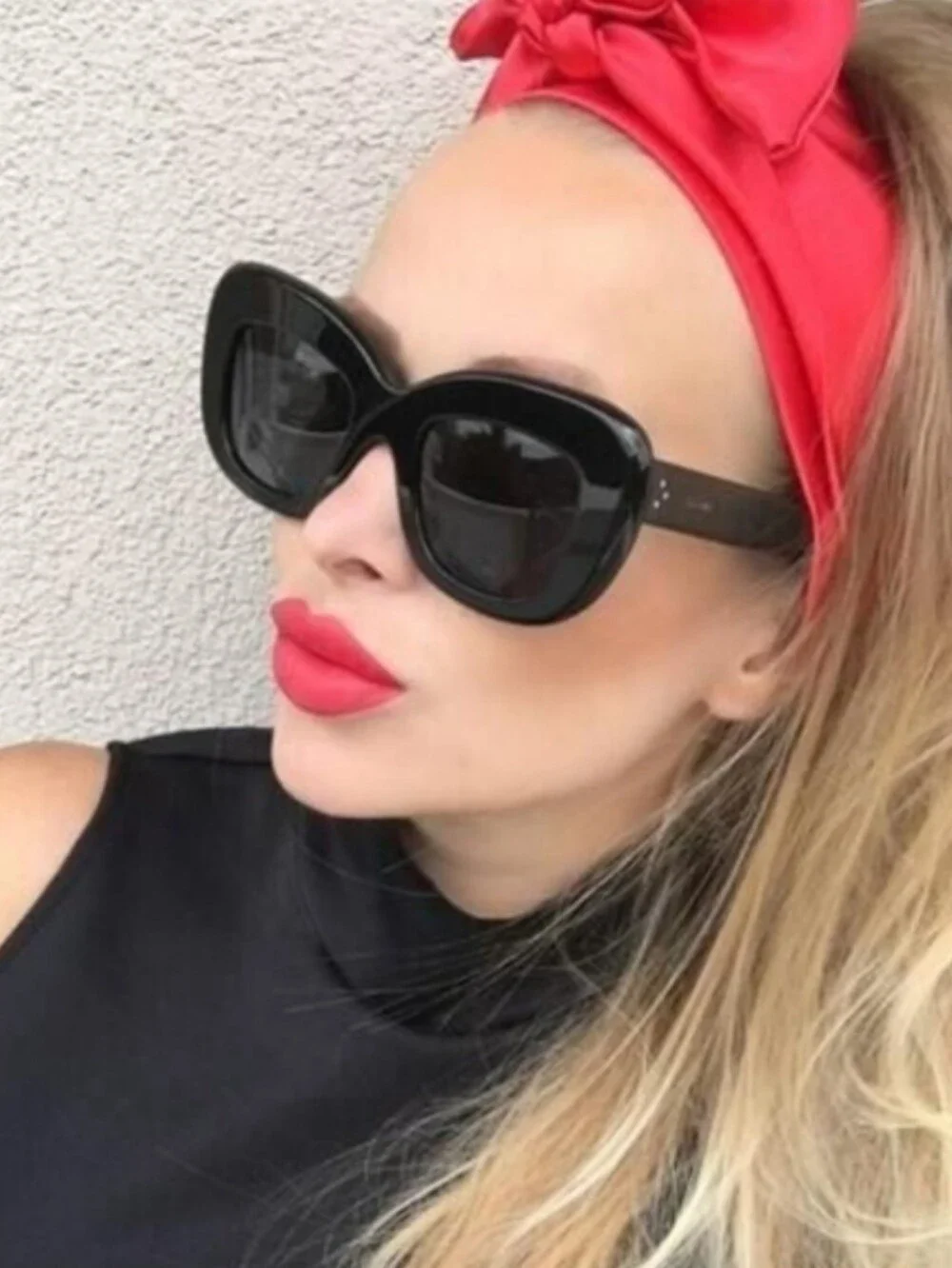 Celine Diane Oversized Black Sunglasses